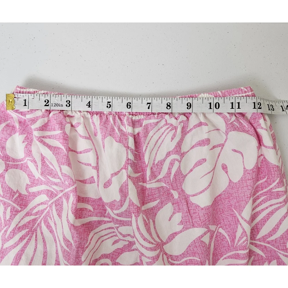 PJ Salvage Women's Small Lounge Pants Pink Tropical Cotton Lightweight Pajama - Picture 4 of 16